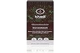 Khadi Pflanzenhaarfarbe Nussbraun, Haarfarbe Braun mit Henna und Amla,Naturhaarfarbe 100% natürlich und vegan, 100 g