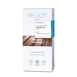 RELIQT Naturals - Pflanzenhaarfarbe Pulver Hellbraun 100% natürlich & permanent 100 g – Haarfarbe für gründliche Grauhaarabdeckung & gesunden Glanz – Naturkosmetik Haarfärbemittel zusatzstofffrei