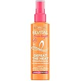 L'Oréal Paris Elvital Hitzeschutzspray für langes, glattes Haar, Leave-In Haarkur gegen Frizz, Ohne Ausspülen, Mit Vitaminen und Rizinusöl, Dream Length Defeat The Heat, 1 x 150 ml