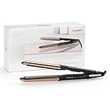 BaByliss Straight And Curl Brilliance Glätteisen – Titanplatten, Anti-Frizz Ionen-Technologie, schnelles Aufheizen in 15 Sekunden, Locken und Glätten, 5 Temperaturstufen bis 235°C, ST482E