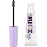 Maybelline New York Augenbrauengel, Für definierte Augenbrauen, Starker Halt ohne abzublättern oder zu kleben, Integriertes Styling-Bürstchen, Super Lock Brow Glue, Transparent, 8 g