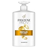 Pantene Pro-V Repair & Care Shampoo 1000ml Pumpspender. Schwaches, Trockenes, Geschädigtes Haar. Reinigt Sanft. Schützt Haarbindungen. Ohne Silikone, Mineralöle und Farbstoffe