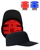 KTS Rotlicht Haarwachstumskappe,70x 630nm Rotlicht&70x 470nm Blaulicht Duales Lichtspektrum für die Kopfhautpflege,Haarausfall-Behandlung für Frauen/Männer,3 Behandlungsmodi,15-Minuten-Timer