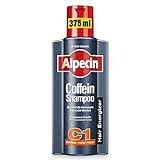 Alpecin Coffein-Shampoo C1-1 x 375 ml - Gegen erblich bedingten Haarausfall | Fühlbar mehr Haar | Stärkt Haarwurzeln und Haarwuchs | Haarpflege für Herren made in Germany