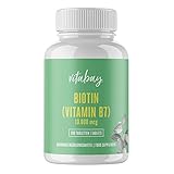 Vitabay Biotin | 200 vegane Tabletten | Hochdosiert mit 10.000 mcg | Vitamin B7 und Vitamin H | Für Haut, Haare und Nägel | Laborgeprüft & hergestellt aus hochwertigen Rohstoffen