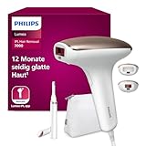 Philips Lumea IPL Haarentfernungsgerät 7000 Series – Haarentfernungsgerät mit Satin Compact Korrekturtrimmer, 2 Aufsätze für Körper und Gesicht (Modell BRI921/00)