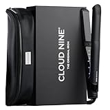 CLOUD NINE Das Original Iron Black Haarglätter-Geschenkset | Variable Temperaturregelung | Quick Heat Touch-Technologie | Schwimmende Keramikplatten | Spring Flex Styling