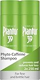 Plantur 39 Phyto-Coffein-Shampoo – 2 x 250 ml - speziell für feines und brüchiges Haar – Pflegeshampoo zur Vorbeugung vor menopausalem Haarausfall