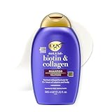 OGX Biotin und Collagen Shampoo 385 ml,reichhaltiges Haarshampoo für 72h+ Volumen und Fülle mit Biotin und Kollagen,Haarpflege Volumen Shampoo für feines und dünnes Haar mit LipiPro Shield Technologie