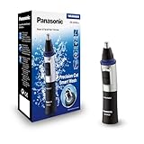 Panasonic ER-GN30-K503 Nass/Trocken Nasen- und Ohrhaartrimmer für Männer, hypoallergene Zweifachklinge, Vortex-Reinigungssystem, kabellos, Schwarz