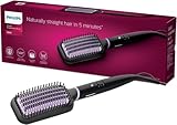 Philips StyleCare Essential Glättbürste BHH880/00 Extra großer Bürstenbereich, ThermoProtect-Technologie, Turmalin-Keramikbeschichtung