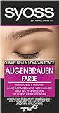 Syoss Augenbrauen Kit Augenbrauenfarbe 4-1 Dunkelbraun Stufe 3 (17 ml), Augenbrauen färben für einen natürlichen Look und ein langanhaltendes Ergebnis