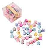 36 Stück Kleine Blumen Haarspangen Mini Haarklammer Clips, Mini-Haarspangen, Haarspangen für kleine Mädchen, bunte Haarspangen, Haarspangen in Gänseblümchenform