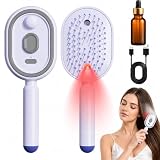 Wiederaufladbarer Elektrischer Sprüh-Luftkissen-Massagekamm, 3-in-1 Haarbürste mit Wassertank für ätherische Öle, Antistatische Haarbürste zum Entwirren & Glätten