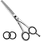 Candure Effilierschere Friseur Profi 6.5 Zoll Haarschere Friseurschere Profi Rostfreier Stahl Ausdünnschere Friseur Haarschneideschere für Kinder, Männer, Frauen und Haustiere Haarschere Ausdünnen