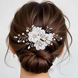 YQQYG 2 x Hochzeits-Haarschmuck, Brautjungfer-Haarschmuck für Hochzeit, Braut-Kopfschmuck