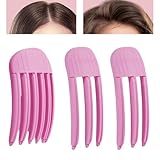 SNONESIY 3-stück Upgrade Haarwurzel-Lifting-Kämme-Set - Volumen Haarspangen für Fluffige Pony - Teiliges Set Windformender Stylingkamm für Flauschigen Pony - Enthält 3 und 6 Zahn-Kämme