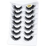 Falsche Wimpern 7 Paare, 6D Künstliche Wimpern Set, Wiederverwendbare natürliche Wimpern (G886)