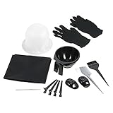 Anself Hair Coloring Kit Färbemittel + Pinsel + Salon Schürze + Mütze + Haken + Clip für Friseur, Werkzeug zum Färben