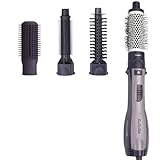 BaByliss Smooth Finish 1200 – 4‑in‑1 Warmluftbürste zum Trocknen, Formen, Glätten & Volumenstyling, Ionen‑ & Keramiktechnologie, 4 Aufsätze, 1200W, Schwarz, AS121E
