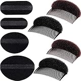 8 Stück Bump It Up Volumen Haar Basis Set Styling Insert Flecht Werkzeug Haar Bump Up Kamm Clip Schwamm Brötchen Haar Pad Zubehör für Frauen Mädchen DIY Frisur