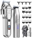 Jack & Rose Haarschneidemaschine, Profi Haarschneider Kabellos & Wiederaufladbar, IPX7 Wasserdichte Präzisionstrimmer, Bartschneider, Friseur, Rasierer, Pflegeset für Herren