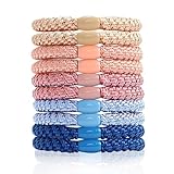 VVQWCY 10 Stück Haargummi Damen Mehrfarbigen, Elastische Haarbänder für Frauen Mädchen Kinder