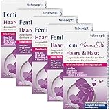tetesept Femi Mama Haare & Haut - Ausgewählte Nährstoffe für den Erhalt kräftiger Haare & schöner Haut - Nahrungsergänzungsmittel ideal nach der Schwangerschaft - 5 x 30 Tabletten