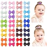 Choicbaby 40 Stück Haarspangen Mädchen, 1,2 Zoll (3CM) haarklammer schleife haarspangen kinder Haarschmuck für Baby Mädchen Kleinkinder