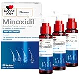 Minoxidil DoppelherzPharma 50mg/ml (5%) Lösung zur Anwendung auf der Haut (Kopfhaut) – Arzneimittel zur Behandlung von anlagebedingtem Haarausfall bei Männern (3x 60ml)