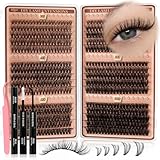 Higu clace 580 pcs Wimpern-Extensions 30-40-50-60-80-100D Curl Lash-Extension-Set Künstliche Wimpern für Wimpernverlängerung zu Hause DIY-Wimpern-Extensions für Anfänger(10-18mm)