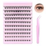 Naler Wimpern Einzeln 120pcs Künstliche Wimpern 60 Paare DIY Lash Clusters 8-16mm Curl Wimpern Natürliche Einzelwimpern für Wimpernverlängerung Volume Wimpernbüschel zu Hause Wimpern Extension