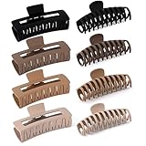 Zou.Rena Große Haarklemmen für dickes Haar, 13cm Jumbo große Haarklemmen für Frauen lockiges langes glattes Haar, starke XL übergroße Haarklemme,Large Claw Clips (5 inch Neutral)